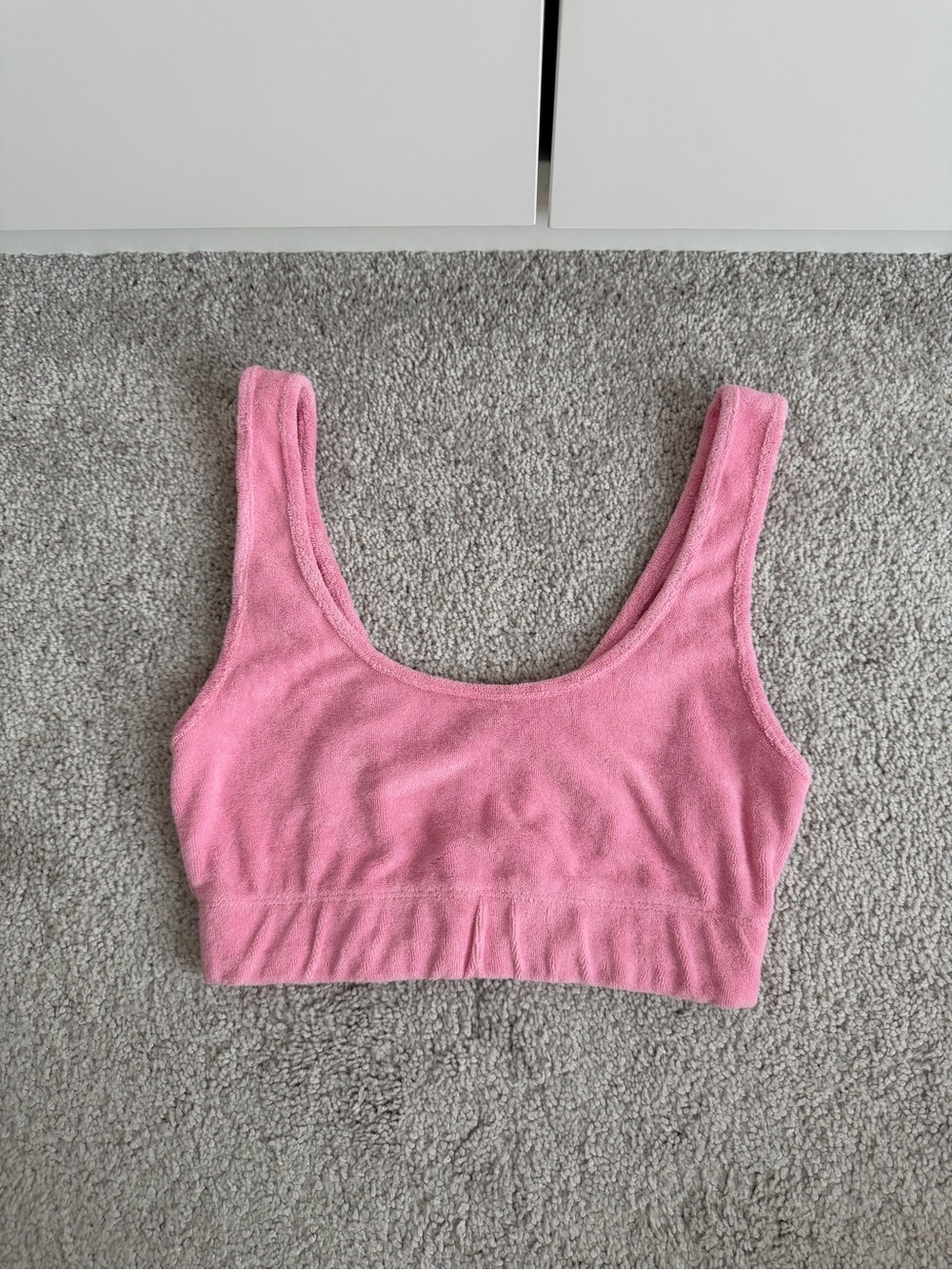 Zara Pink Terry Cloth Crop Top